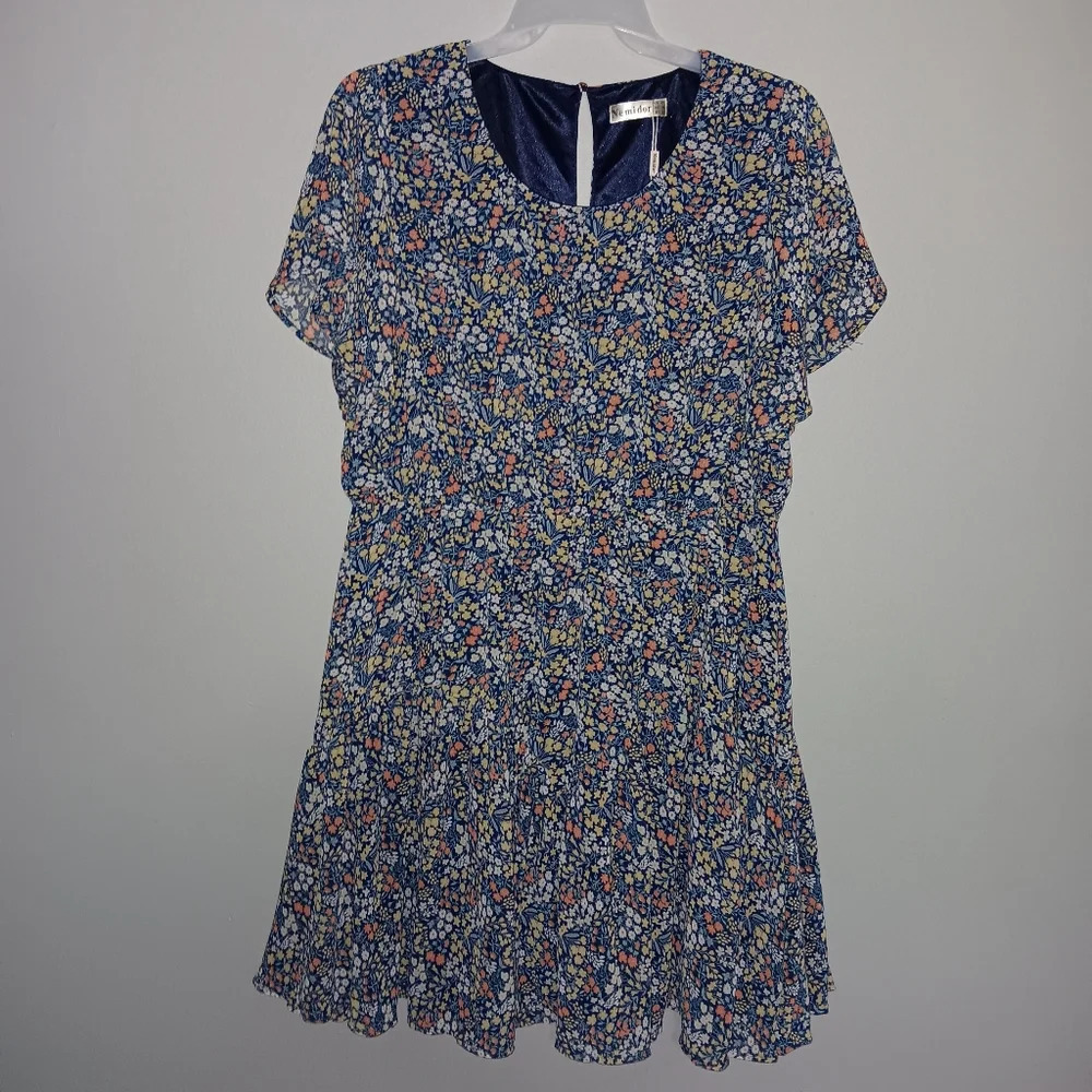 Nemidor women's mini dress size 18 floral new without tags